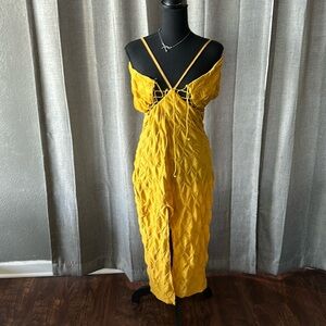 Yellow PrettyLittleThing Dress